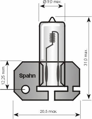 Halogen lamp 12V H2 55W Spahn gluhlampen 52162