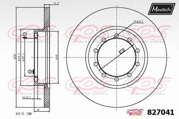 MaxTech 827041.0000 Tarcza hamulcowa tylna, niewentylowana 8270410000: Dobra cena w Polsce na 2407.PL - Kup Teraz!