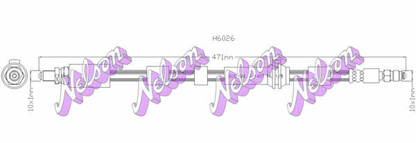 Brovex-Nelson H6026 Brake Hose H6026: Buy near me at 2407.PL in Poland at an Affordable price!