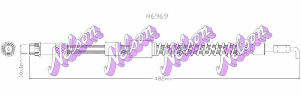 Brovex-Nelson H6969 Przewód hamulcowy elastyczny H6969: Dobra cena w Polsce na 2407.PL - Kup Teraz!