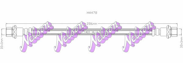 Brovex-Nelson H4478 Brake Hose H4478: Buy near me in Poland at 2407.PL - Good price!