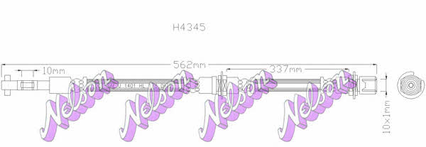 Brovex-Nelson H4345 Гальмівний шланг H4345: Приваблива ціна - Купити у Польщі на 2407.PL!