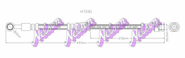 Brovex-Nelson H7281 Тормозной шланг H7281: Отличная цена - Купить в Польше на 2407.PL!