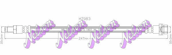 Brovex-Nelson H7083 Brake Hose H7083: Buy near me in Poland at 2407.PL - Good price!