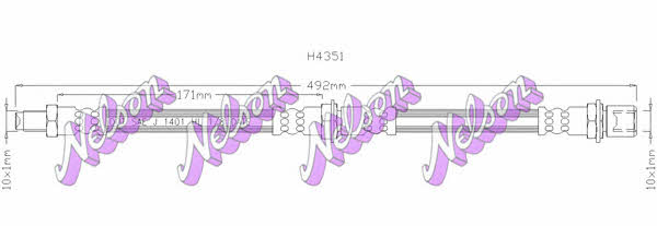 Brovex-Nelson H4351 Гальмівний шланг H4351: Приваблива ціна - Купити у Польщі на 2407.PL!