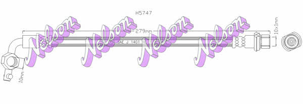 Brovex-Nelson H5747 Тормозной шланг H5747: Отличная цена - Купить в Польше на 2407.PL!