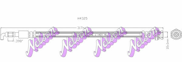 Brovex-Nelson H4325 Тормозной шланг H4325: Отличная цена - Купить в Польше на 2407.PL!