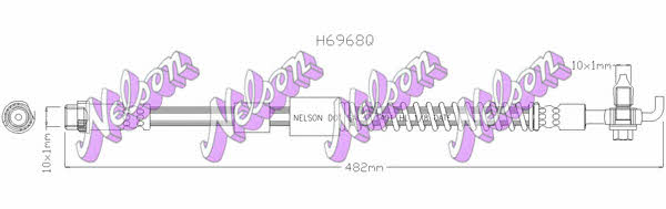 Brovex-Nelson H6968Q Przewód hamulcowy elastyczny H6968Q: Dobra cena w Polsce na 2407.PL - Kup Teraz!