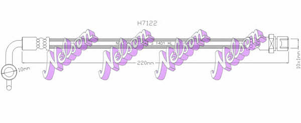 Brovex-Nelson H7122 Przewód hamulcowy elastyczny H7122: Dobra cena w Polsce na 2407.PL - Kup Teraz!
