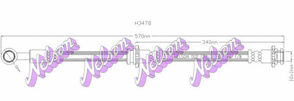 Brovex-Nelson H3478 Гальмівний шланг H3478: Приваблива ціна - Купити у Польщі на 2407.PL!