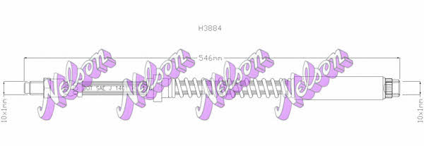 Brovex-Nelson H3884 Przewód hamulcowy elastyczny H3884: Dobra cena w Polsce na 2407.PL - Kup Teraz!