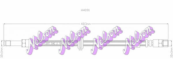 Brovex-Nelson H4091 Тормозной шланг H4091: Отличная цена - Купить в Польше на 2407.PL!