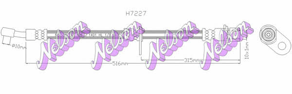 Brovex-Nelson H7227 Тормозной шланг H7227: Отличная цена - Купить в Польше на 2407.PL!