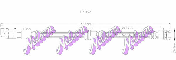 Brovex-Nelson H4357 Гальмівний шланг H4357: Приваблива ціна - Купити у Польщі на 2407.PL!