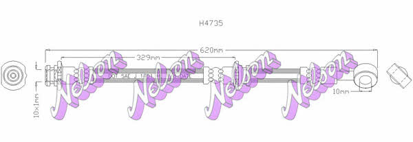 Brovex-Nelson H4735 Brake Hose H4735: Buy near me in Poland at 2407.PL - Good price!