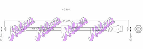 Brovex-Nelson H3914 Гальмівний шланг H3914: Приваблива ціна - Купити у Польщі на 2407.PL!