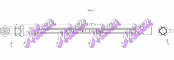 Brovex-Nelson H4671 Brake Hose H4671: Buy near me at 2407.PL in Poland at an Affordable price!