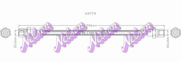 Brovex-Nelson H4774 Przewód hamulcowy elastyczny H4774: Dobra cena w Polsce na 2407.PL - Kup Teraz!