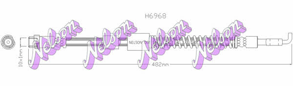 Brovex-Nelson H6968 Przewód hamulcowy elastyczny H6968: Dobra cena w Polsce na 2407.PL - Kup Teraz!