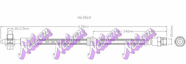 Brovex-Nelson H6386Q Brake Hose H6386Q: Buy near me in Poland at 2407.PL - Good price!