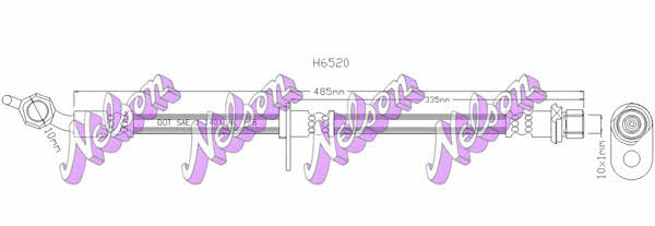 Brovex-Nelson H6520 Гальмівний шланг H6520: Приваблива ціна - Купити у Польщі на 2407.PL!