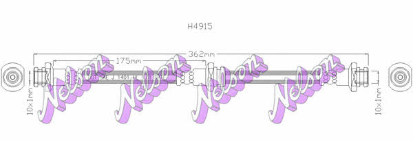 Brovex-Nelson H4915 Гальмівний шланг H4915: Приваблива ціна - Купити у Польщі на 2407.PL!