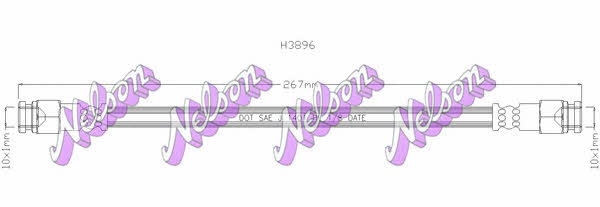 Brovex-Nelson H3896 Przewód hamulcowy elastyczny H3896: Dobra cena w Polsce na 2407.PL - Kup Teraz!