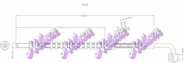 Brovex-Nelson H4109 Brake Hose H4109: Buy near me in Poland at 2407.PL - Good price!