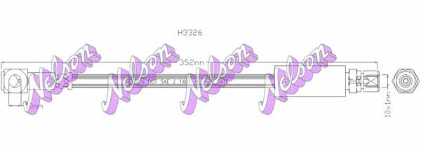 Brovex-Nelson H3326 Тормозной шланг H3326: Отличная цена - Купить в Польше на 2407.PL!