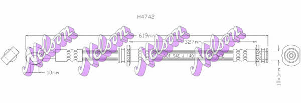 Brovex-Nelson H4742 Brake Hose H4742: Buy near me at 2407.PL in Poland at an Affordable price!