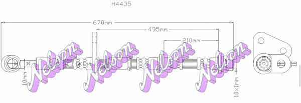 Brovex-Nelson H4435 Тормозной шланг H4435: Отличная цена - Купить в Польше на 2407.PL!