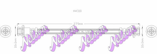 Brovex-Nelson H4310 Przewód hamulcowy elastyczny H4310: Dobra cena w Polsce na 2407.PL - Kup Teraz!