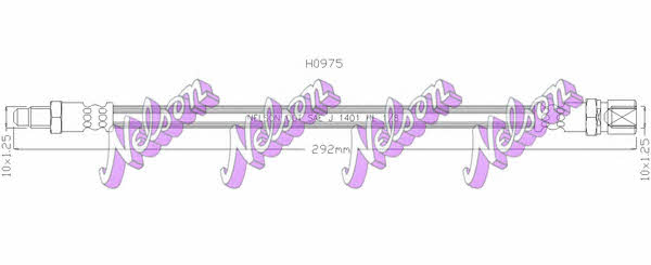 Brovex-Nelson H0975 Brake Hose H0975: Buy near me at 2407.PL in Poland at an Affordable price!