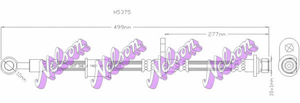 Brovex-Nelson H5375 Przewód hamulcowy elastyczny H5375: Dobra cena w Polsce na 2407.PL - Kup Teraz!
