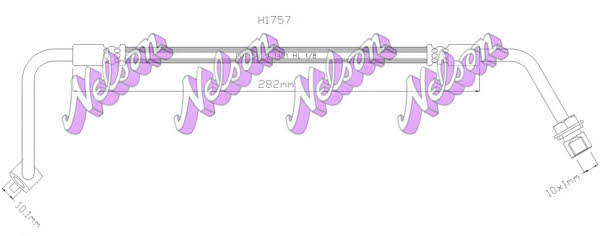 Brovex-Nelson H1757 Тормозной шланг H1757: Отличная цена - Купить в Польше на 2407.PL!