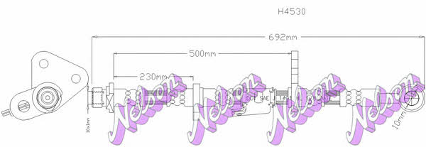 Brovex-Nelson H4530Q Гальмівний шланг H4530Q: Приваблива ціна - Купити у Польщі на 2407.PL!