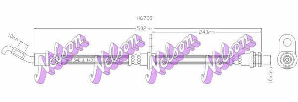 Brovex-Nelson H6728 Гальмівний шланг H6728: Приваблива ціна - Купити у Польщі на 2407.PL!