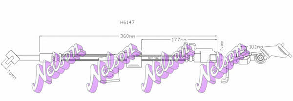 Brovex-Nelson H6147 Гальмівний шланг H6147: Приваблива ціна - Купити у Польщі на 2407.PL!