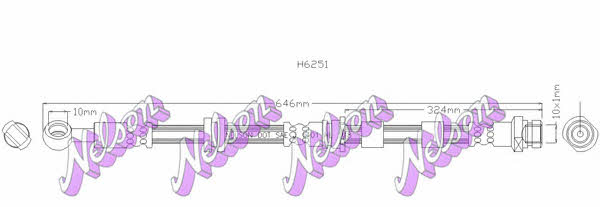 Brovex-Nelson H6251 Bremsschlauch H6251: Kaufen Sie zu einem guten Preis in Polen bei 2407.PL!