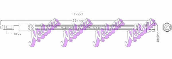 Brovex-Nelson H6669 Тормозной шланг H6669: Отличная цена - Купить в Польше на 2407.PL!