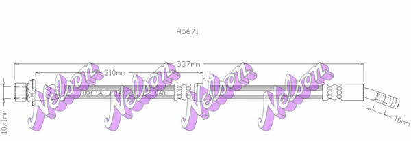 Brovex-Nelson H5671 Brake Hose H5671: Buy near me in Poland at 2407.PL - Good price!