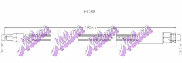 Brovex-Nelson H6080 Brake Hose H6080: Buy near me in Poland at 2407.PL - Good price!