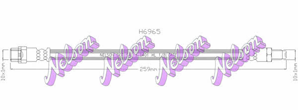 Brovex-Nelson H6965 Brake Hose H6965: Buy near me at 2407.PL in Poland at an Affordable price!