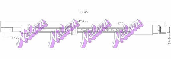 Brovex-Nelson H6645 Тормозной шланг H6645: Отличная цена - Купить в Польше на 2407.PL!