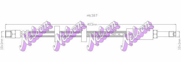 Brovex-Nelson H6387 Гальмівний шланг H6387: Приваблива ціна - Купити у Польщі на 2407.PL!