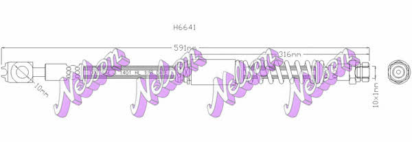 Brovex-Nelson H6641 Brake Hose H6641: Buy near me in Poland at 2407.PL - Good price!