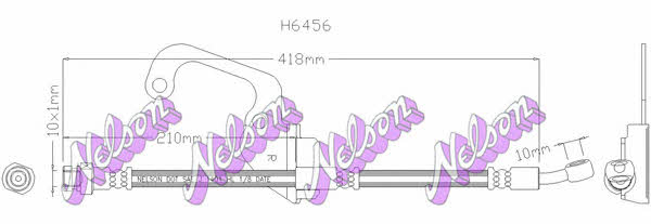 Brovex-Nelson H6456 Гальмівний шланг H6456: Приваблива ціна - Купити у Польщі на 2407.PL!