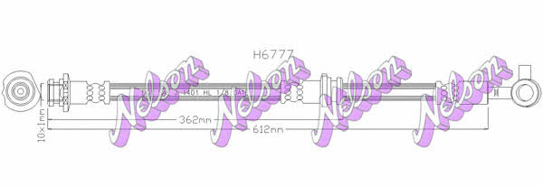 Brovex-Nelson H6777 Гальмівний шланг H6777: Приваблива ціна - Купити у Польщі на 2407.PL!