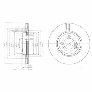 Dr!ve+ DP1010.11.0598 Front brake disc ventilated DP1010110598: Buy near me in Poland at 2407.PL - Good price!