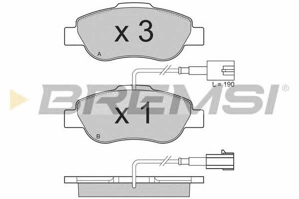 Bremsi BP3325 Brake Pad Set, disc brake BP3325: Buy near me in Poland at 2407.PL - Good price!